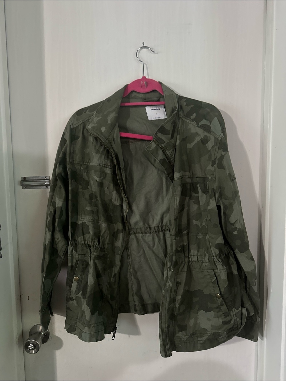 Old Navy Olive Green Camo Utility Jacket - Women